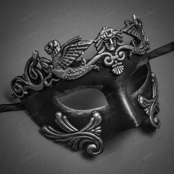 Roman Greek Emperor Masquerade Venetian Mask - Picture 3 of 4